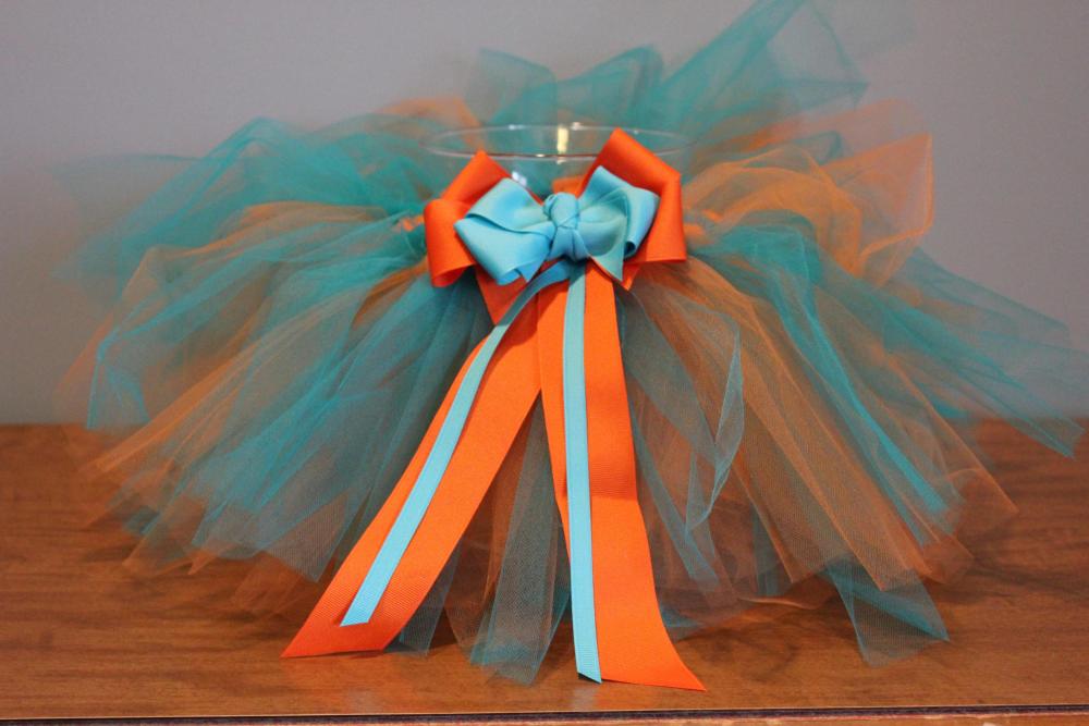 Orange & Teal Tutu (6-12 Months Size)